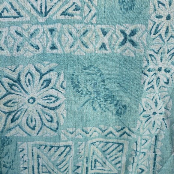 Campia Moda Mens Shirt Large Blue Lobsters Hawaiian Button Front Short Sleeves - Picture 5 of 8